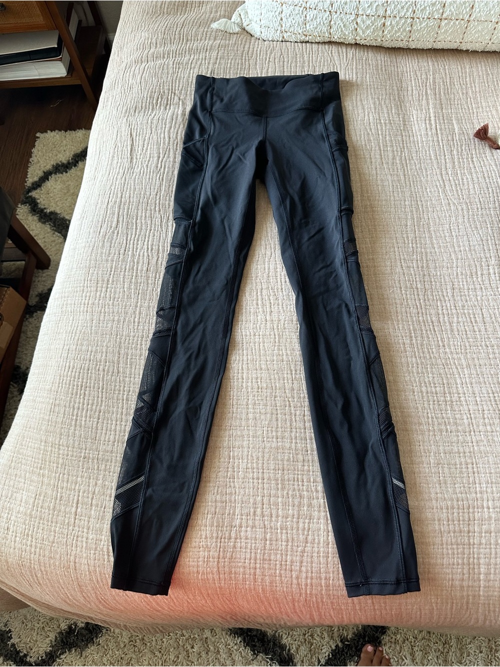 lululemon athletica Black Mesh-Panel Leggings